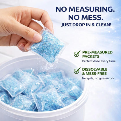 CREW CBD540731 Toilet Bowl Cleaner Easy Paks, Packets Foam & Dissolve to Leave Toilet & Urinal Sparkling Clean, Fresh Floral Scent, Paks, 90-Count