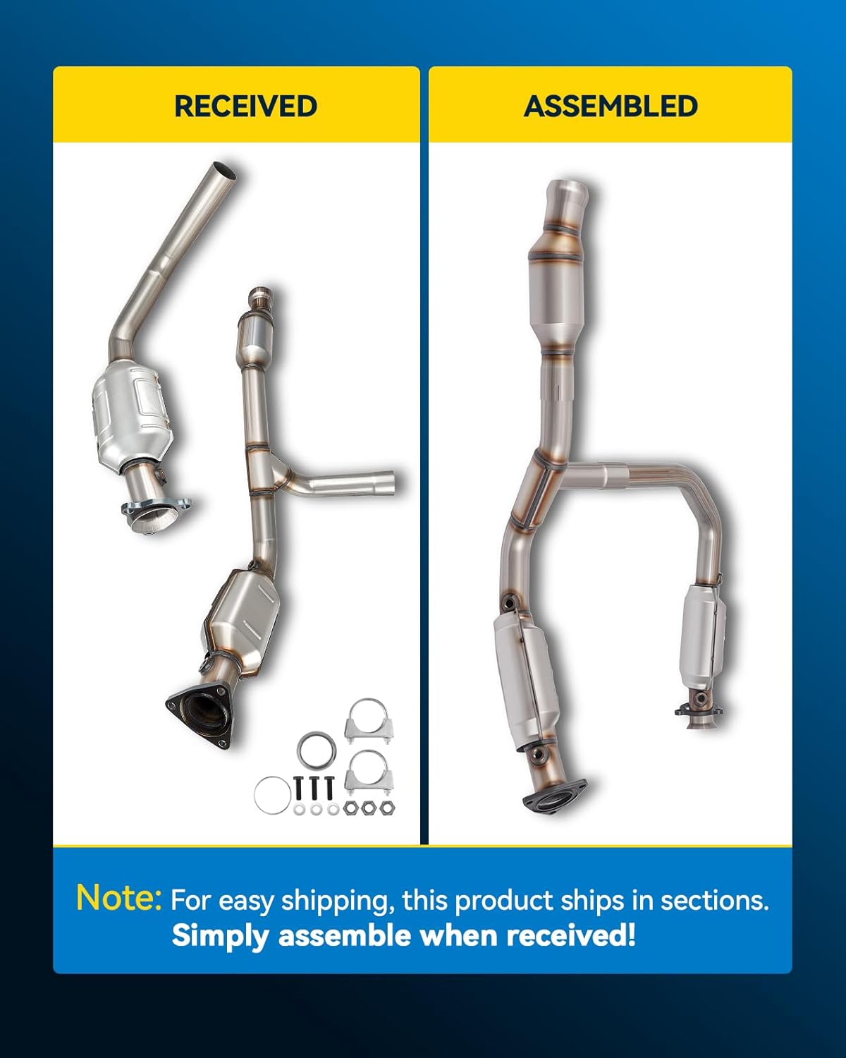 PHILTOP Left and Right Catalytic Converter Replacement For 2005-2010 300 2.7/3.5L V6 RWD, 2006-2010 Charger 2.7/3.5L V6 RWD, 2005-2008 Magnum 2.7/3.5L V6 RWD Replace 55434, 55433 (EPA Compliant) - Colors A
