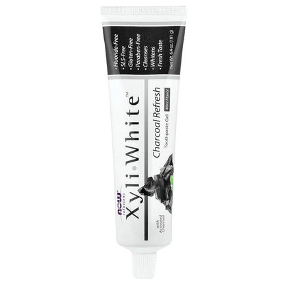 NOW Solutions, Xyliwhite™ Toothpaste Gel, Platinum Mint, Cleanses and Whitens, Fresh Taste, 6.4-Ounce