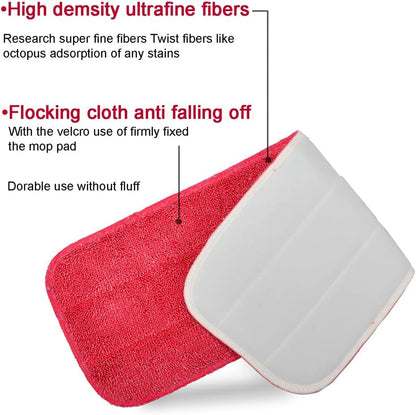 Microfiber Replacement Mop Pad, 18" x 6" Wet & Dry Home & Commercial Cleaning Refills, Reusable Floor Mop Pads (6 Pack) Blue