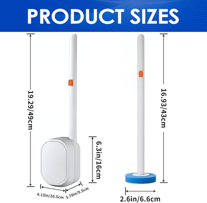 Disposable Toilet Brush with 30 Refills - Toilet Cleaning Supplies,Toilet Wand Kit with 30 High-Performance Refills,Wall Mounted Toilet Brush Holder Set for Deep Cleaning,Hygienic Bathroom Maintenance