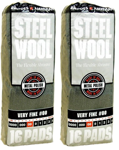 Homax - 33873210009 Steel Wool, Extra Fine Grade #000, 12 Pads