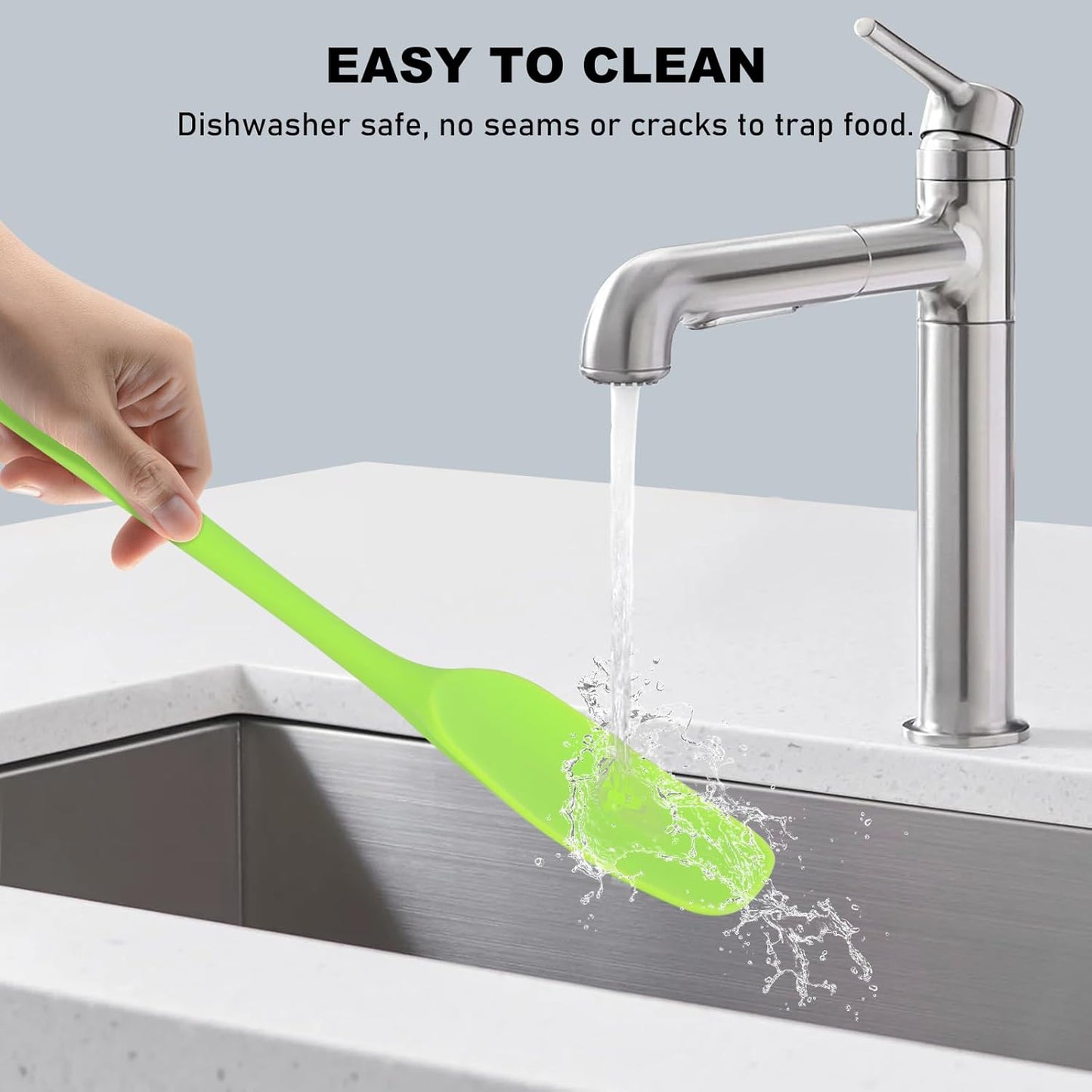 NileHome Silicone Spatula Set, 6 Pieces Food Grade Kitchen Utensils with Silicone Brush Heat Resistant Dishwasher Safe BPA-Free Rubber Spatula for Scraping, Baking, Cooking, Mixing-Forest Style