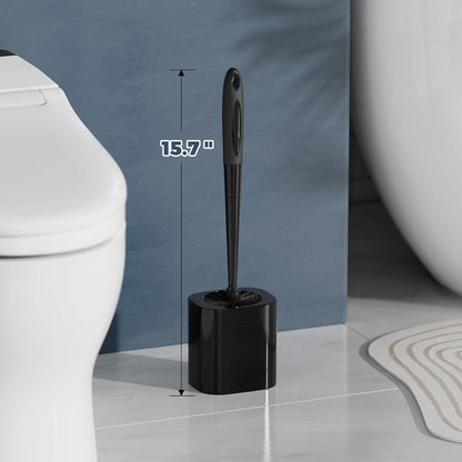 Holaloha Toilet Brush, 2 Pack Toilet Brush and Holder Set Bathroom Accessories, Toilet Bowl Brush and Holder for Bathroom, White