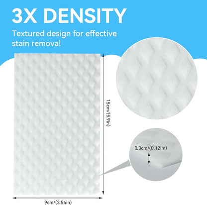 Magic Sponge Eraser Sheets, 35 Pack White Melamine Sponge, Upgrade Convex Point Melamine Eraser for Kitchen Shoe Furniture Bathroom Shower