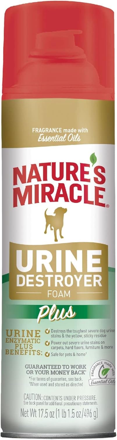 Nature's Miracle Urine Destroyer Plus for Dogs, Enzymatic Formula for Severe Dog Urine Stains, 32 oz