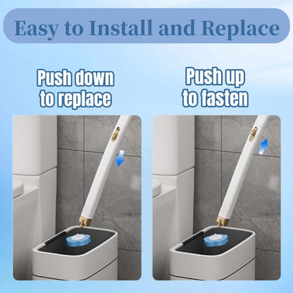 Disposable Toilet Brush,Toilet Bowl Brush with Holder,36 Refills Toilet Bowl Cleaner,Toilet Cleaning Supplies,Wall Mounted Toilet Wand Brush Kit for Cleaning and Bathroom Maintenance
