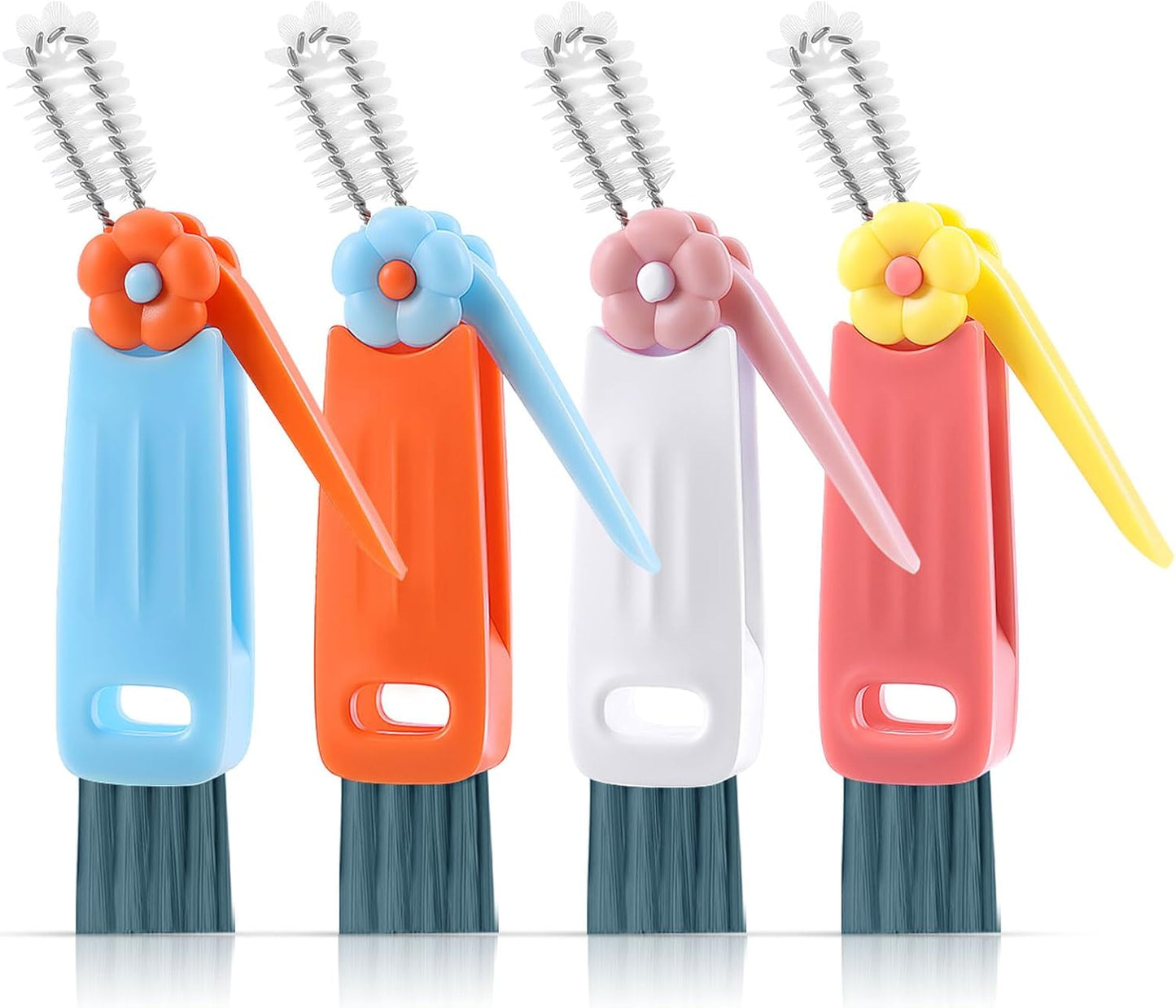 3 in 1 Cup Lid Cleaning Brush, Portable Gap Cleaner Brush - Multifunctional Bottle Cleaning Brush for Bottle Gap/Tight Spaces/Travel Bottle Lid, Home Kitchen Crevice Brush Tools, 3 PCS