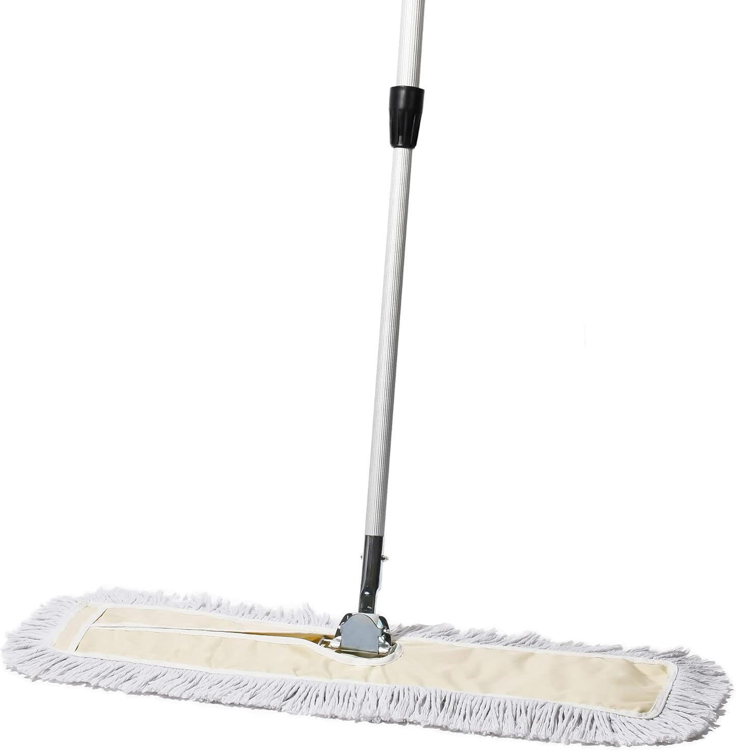 Commercial Dust Mop – 18 Inch Floor Sweeper for Hardwood, Reusable Cotton Mop Head, Extendable Handle, Dry Mop for Floor Cleaning & Janitorial Supplies