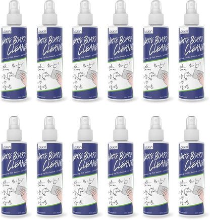 loukin Non-Toxic Whiteboard Cleaner, 8.5 fl oz Dry Erase Board Cleaner, Whiteboard Cleaning Spray with Cloth, Removes Stubborn Marks from Whiteboards