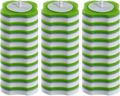 Toilet Bowl Wand Cleaner Refills,Disposable 30 Magic Sponge Eraser Wand Refills, for Bathroom Toilet Cleaning Brush(Refills, 30 PCS)