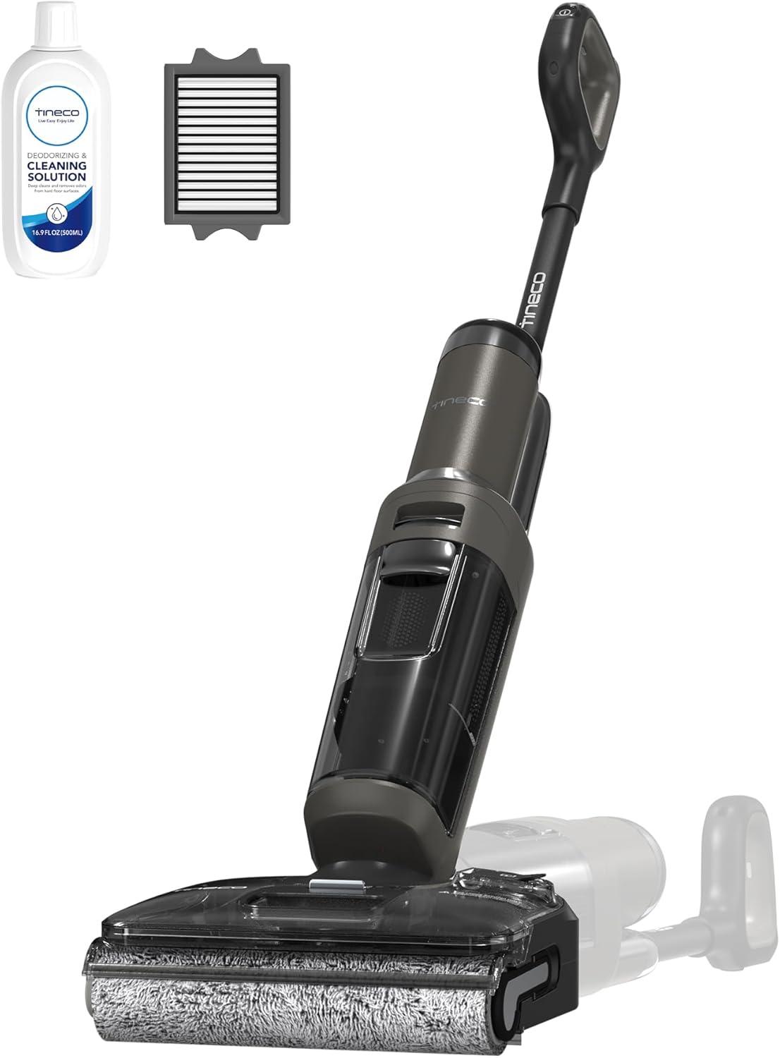 Tineco Floor ONE i5 Stretch Wet Dry Vacuum Cleaner, Vacuum & Mop in One Step, 20kpa Powerful Suction, 180° Lay-Flat Design, Anti-Tangle Design, Dual-Sided Edge Cleaning, Up to 30* Minutes Runtime