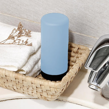 SYCOOVEN Refillable Dish Washing Liquid Dispenser, Silicone Divided Bottle, Easy Squeeze Soap Dispenser, Blue
