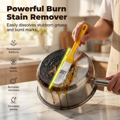 Powerful Burnt Residue Remover Paste for Cookware,260g Pot Bottom Black Stain Cleaner,Stainless Steel Cleaner & Polish, All Purpose Pot Cleaner For Bottom of Pans, Heavy Duty Oil Stain Remover (1PC)