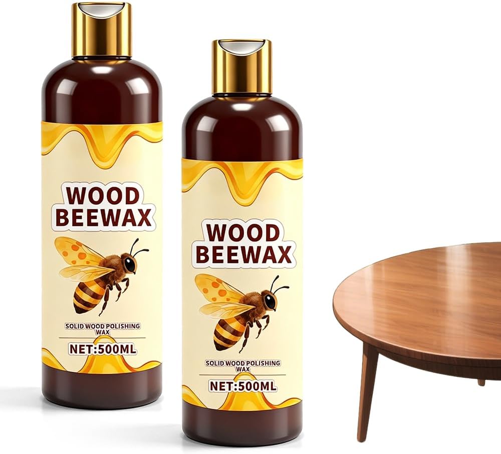 Beeswax Wood Polish, 2026 New Natural Beeswax Furniture Polish and Cleaner Micro Molecularized Essential Oil Spray Furniture Restorer for Floors Cabinets Tables (1PCS 120ML)
