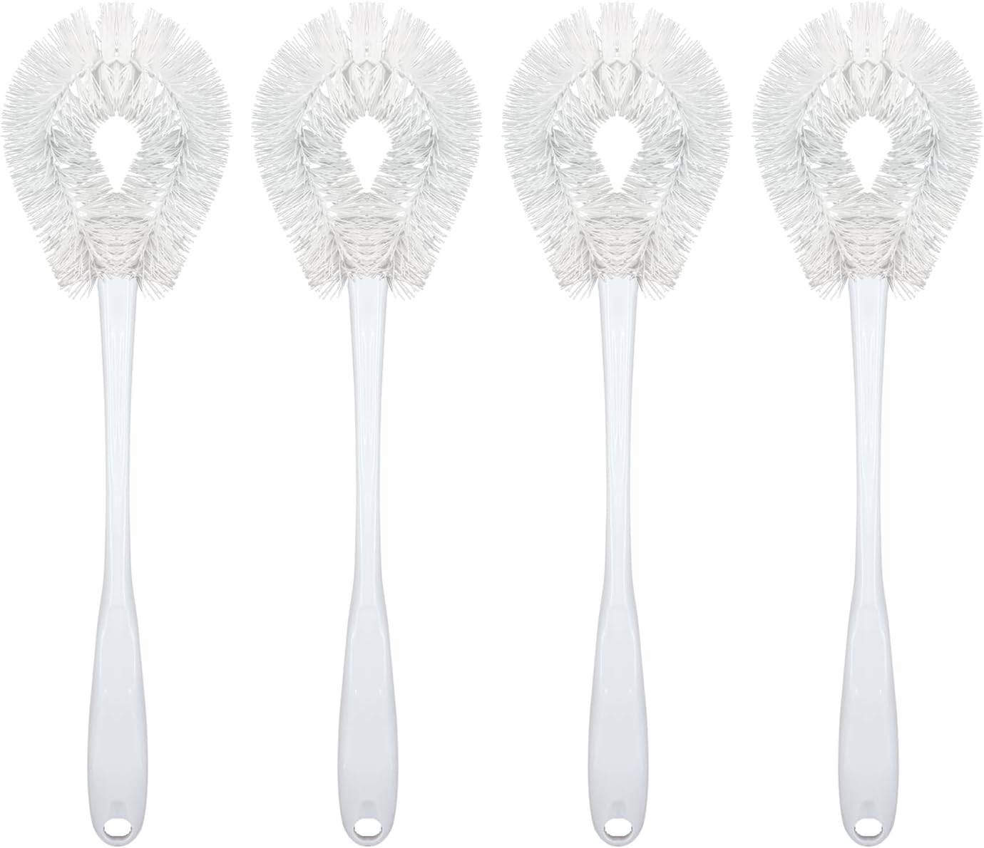Toilet Brush and Holder Set, By LOLA, 2 Pack, Classic Version, Durable Bristles for Deep Cleaning, w/Compact Space Saving Storage Holder
