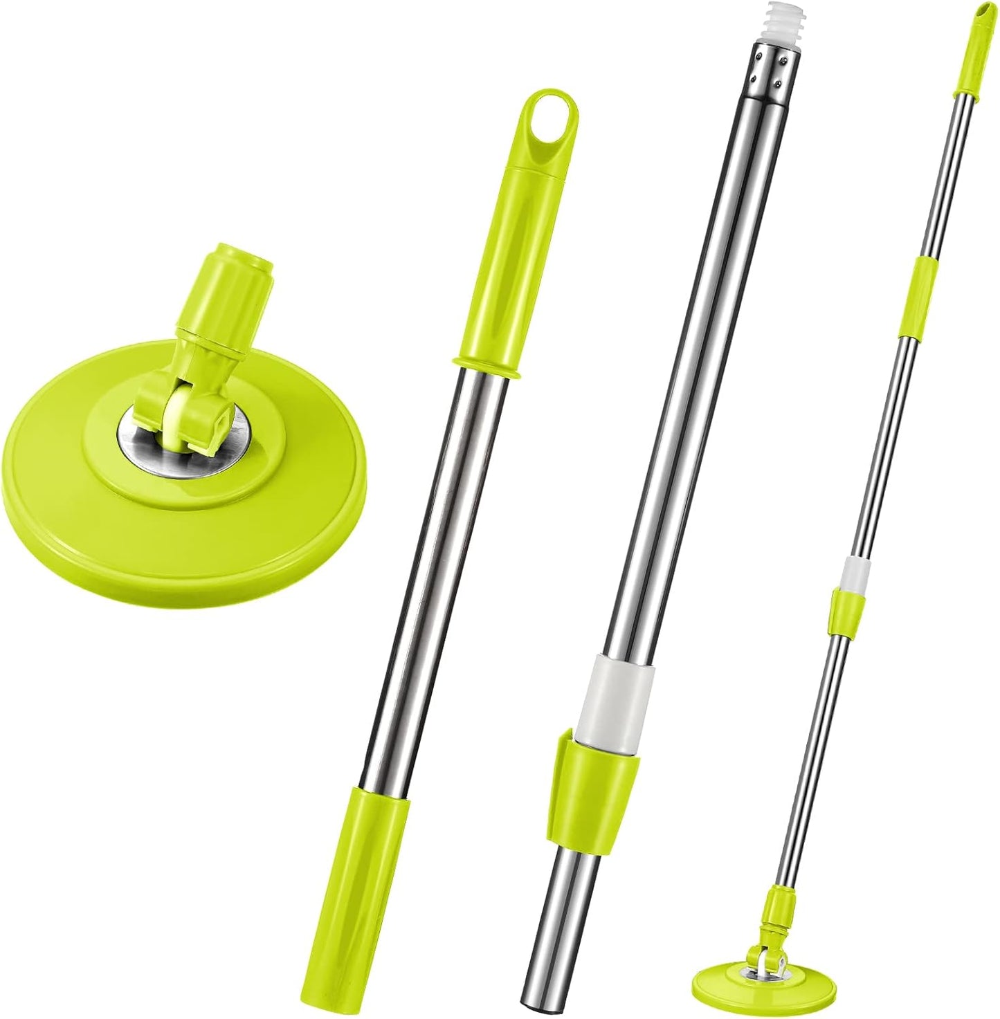 Spin Mop Replacement Handle 360 Degree Spin Mop Pole Handle Replacement Rotating Telescopic Stick for Head Replace Spinning Household Cleaning Accessories for Home(Cute Blue)