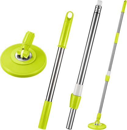 Spin Mop Replacement Handle 360 Degree Spin Mop Pole Handle Replacement Rotating Telescopic Stick for Head Replace Spinning Household Cleaning Accessories for Home(Cute Blue)