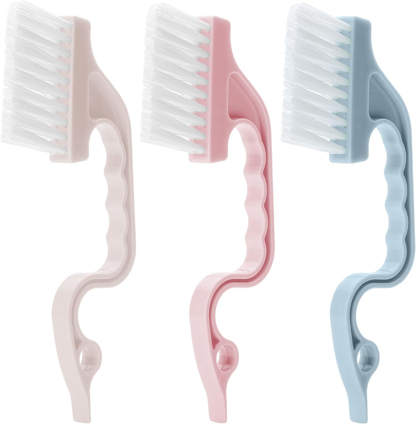 Slick- Window Track Cleaning Brush, 2 Pack, Blue Ergonomic Handle, Built-in Scraper, Multipurpose, Window Track Cleaning Tools