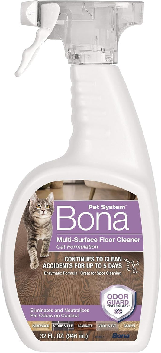 Bona Pet Spray Odor Eliminator, Dog Formulation, 32 fl oz, Safe for Carpeted Areas and Multi-Surface Floors
