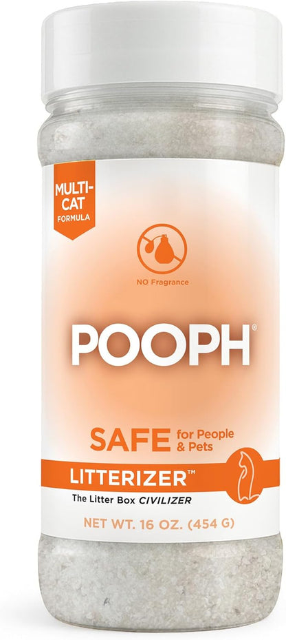 POOPH Kitty Odor Eliminator Spray 32oz Fragrance Free Cat Odor Remover for Urine Poop Pee Litter Box Deodorizer for Furniture Bedding and Carpet