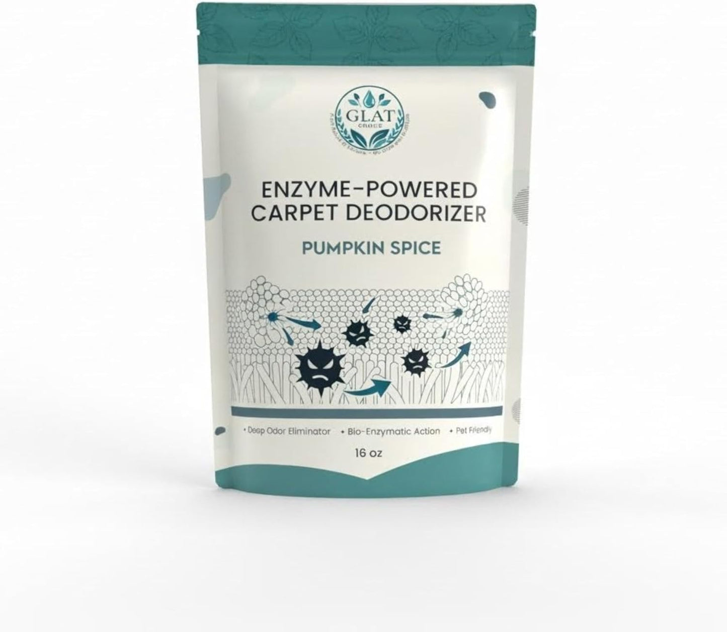 Enzyme-Powered Carpet Deodorizer (Powder) - Pumpkin Spice Scent | Natural Pet Odor Eliminator | Bio-Enzymatic Formula, Premium Performance, Eco Friendly | 16 oz