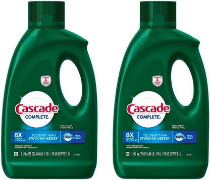 Cascade Complete Dishwasher Detergent Liquid Gel, Dish Detergent, Dishwasher Soap, Citrus, 75oz