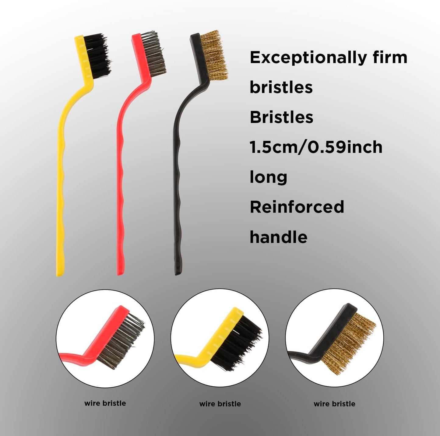 Crevice Cleaning Brush, ByAnciel Pack of 8 Multi-Purpose Brush Tool, Stiff Bristle Crevice Brush for Home Use Bathroom Tile Kitchen Practical and Durable Easy to Clean