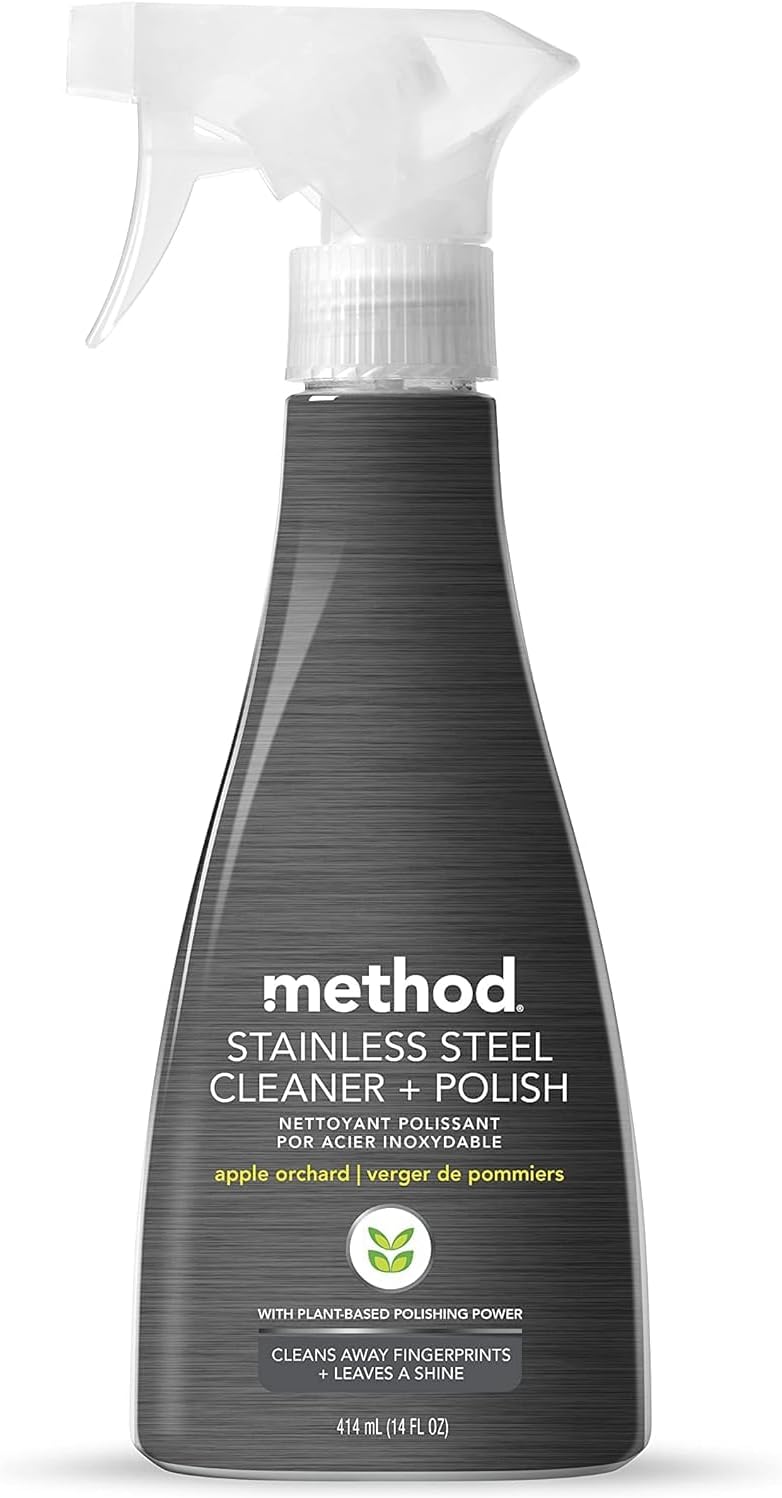 Method Stainless Steel Cleaner + Polish 14 oz Wood Polish, 14 oz. Bundle, 2 ct.