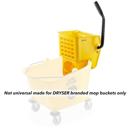 Side Press Wringer Replacement for Dryser Branded Commercial Mop Bucket, 26 and 33 qt.- Yellow