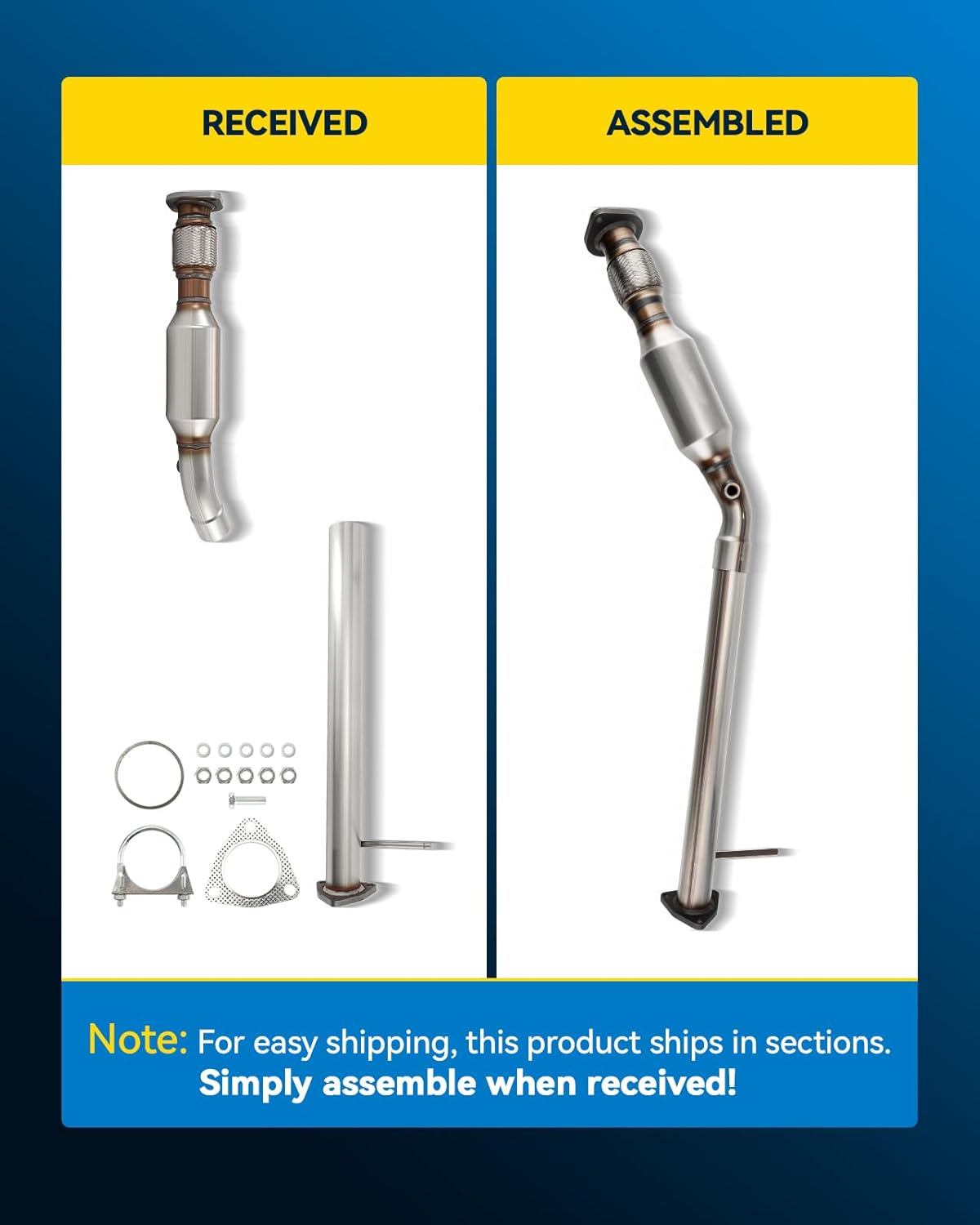 PHILTOP Left and Right Catalytic Converter Replacement For 2005-2010 300 2.7/3.5L V6 RWD, 2006-2010 Charger 2.7/3.5L V6 RWD, 2005-2008 Magnum 2.7/3.5L V6 RWD Replace 55434, 55433 (EPA Compliant) - Colors C