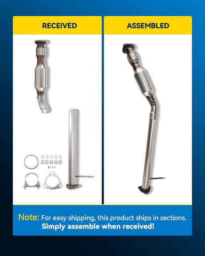 PHILTOP Left and Right Catalytic Converter Replacement For 2005-2010 300 2.7/3.5L V6 RWD, 2006-2010 Charger 2.7/3.5L V6 RWD, 2005-2008 Magnum 2.7/3.5L V6 RWD Replace 55434, 55433 (EPA Compliant) - Colors C