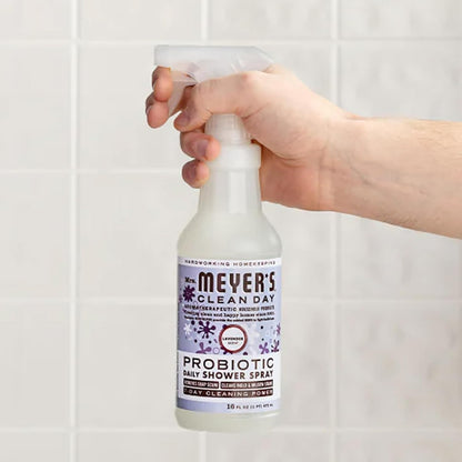 MRS. MEYER'S CLEAN DAY's Probiotic Daily Shower Spray Cleaner, Made With Essential Oils And Other Thoughtfully Chosen Ingredients, Lavender, 16 oz.
