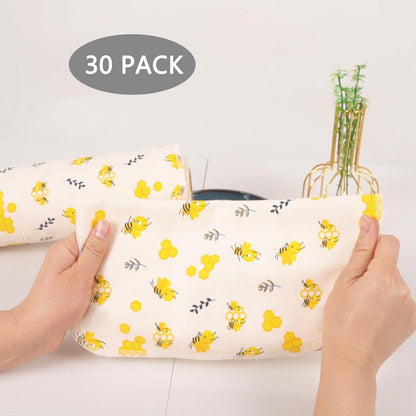 Reusable Dishcloths Kitchen Towels Cotton: 30 Packs 10X10 Washable Roll Paperless Paper Towels Absorbent Dishcloths Set Dish Tea Towel for Kitchen Drying (30Daisy, 10×10")