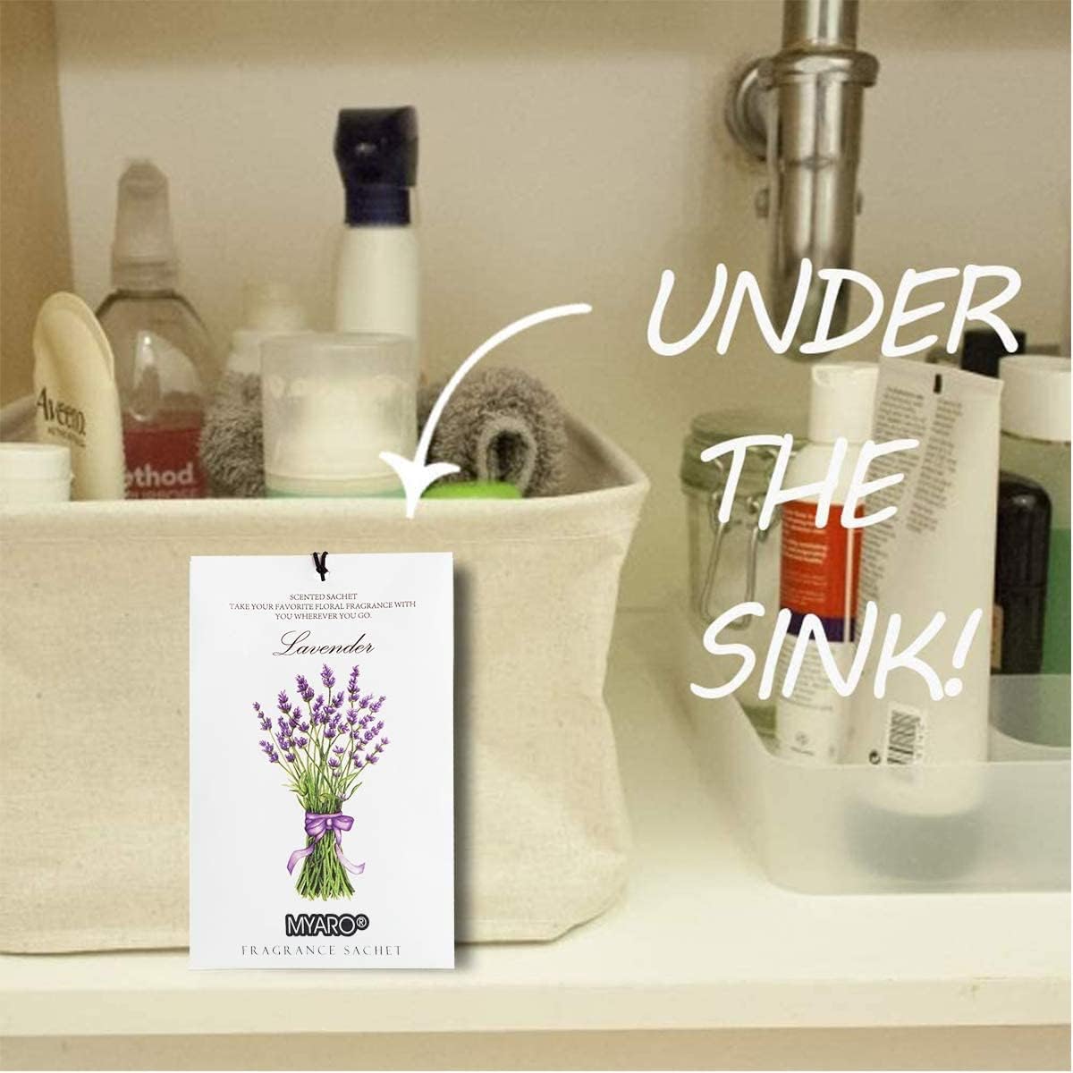 MYARO 12 Pack Fresh Linen Scented Sachets for Drawer, Closet & Car Air Freshener Bags | Odor Eliminator & Fabric Refresher | Crisp, Clean Home Fragrance Gift Set