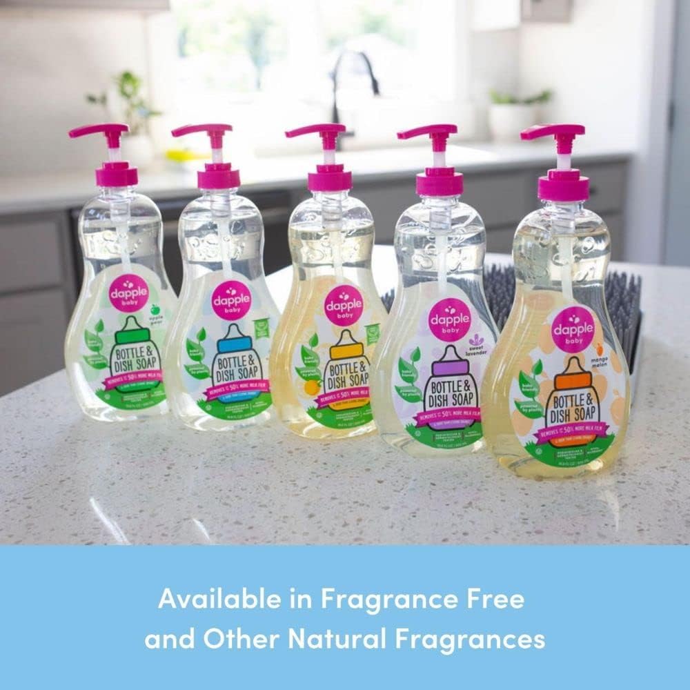Dapple Baby Bottle & Dish Soap, Fresh Citrus, Plant Powered, Hypoallergenic, Baby Bottle and Dish Liquid, 16.9 fl oz, 1 Count