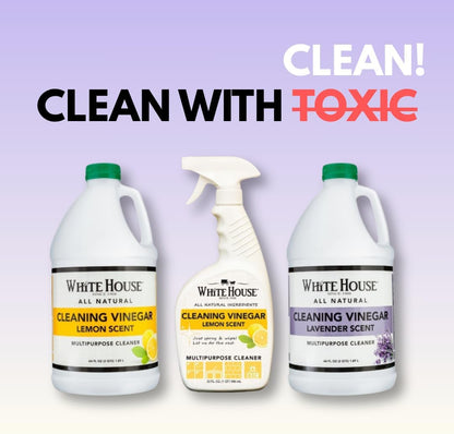 White House Cleaning Vinegar, Natural, Safe Multi-Purpose Home Cleaner (64 Fl Oz (Pack of 1), Lavender)