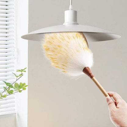 Extendable Lambswool Duster 25-64" Retractable Telescopic Handle Removable Head Multi-Surface Cleaning Tool for Ceiling Fans, Windows, High Walls, and Hard-to-Reach Areas (2pcs)