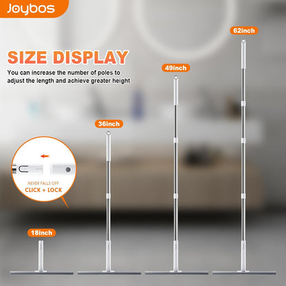 JOYBOS Rubber Floor Squeegee for Smooth Surface Concrete Floor, Tile Floor, Heavy Duty Garage Shower Floor Squeegee Broom for Removing Water, Commercial Scrubber Mop with Adjustable Long Handle (XL)