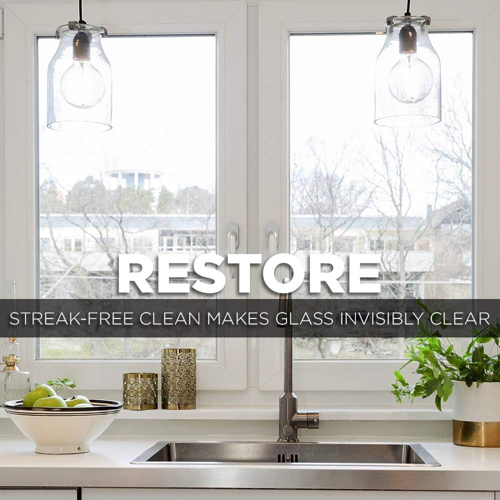 Weiman Glass Cleaner - 19 Ounce - Professional Streak Free Foaming No Drip Removes Grease Dissolves Fingerprints and Smudges