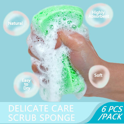Kitchen Cleaning Sponges, 6 Pack Heavy Duty Scrub Sponges Cleans Fast Non-Scratch Sponge for Washing Dishes and Cleaning Kitchen (Black)