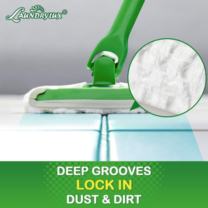LAUNDRYLUX Heavy Duty Dry Sweeping Cloths Refills Compatible with Swiffer Sweeper, Multi Surface Pet Dry Pads Refill, Floor Cleaner for Dust, Hair, Dirt, Disposable Duster Mop Pad - 32 Count