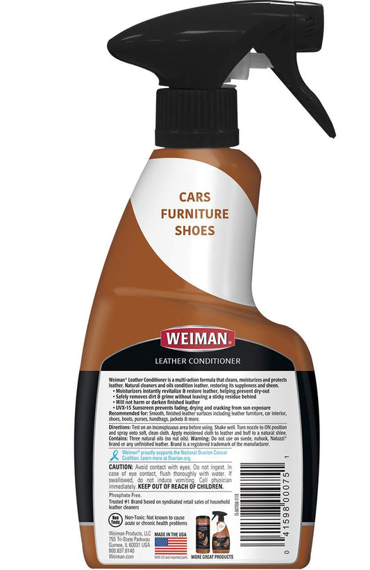 Weiman Leather Cleaner and Conditioner, 12 Fluid Ounce