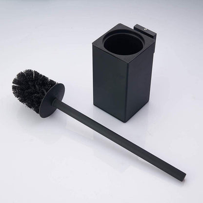 Toilet Brush and Holder Set Freestanding KWQKEM Modern Toilet Bowl Cleaners Brush and Holder with Lid 304 Stainless Steel (Brushed Gold)