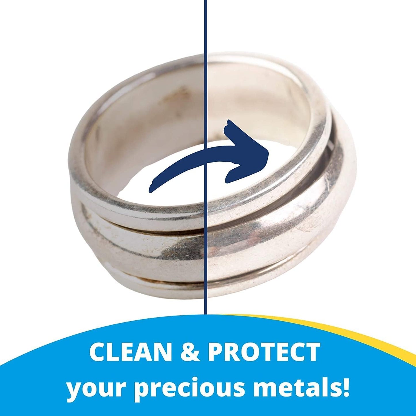 Carbona Silver Wipes | Metal Cleaner & Polish | 12 Wipes, 1 Pack