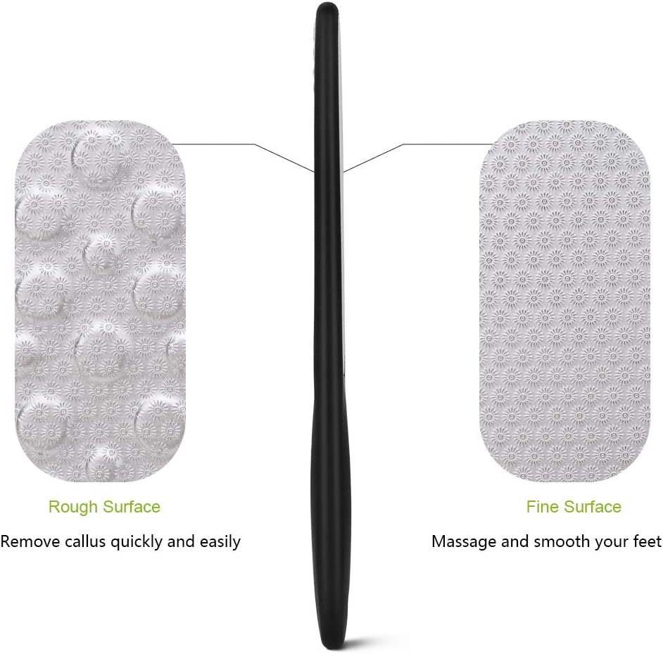 BEZOX Foot File Callus Remover, Double Sided Foot Scrubber for Dead Skin, Stainless Steel Pedicure File for Cracked Heel W/Cloth Storage Bag & Gift Box