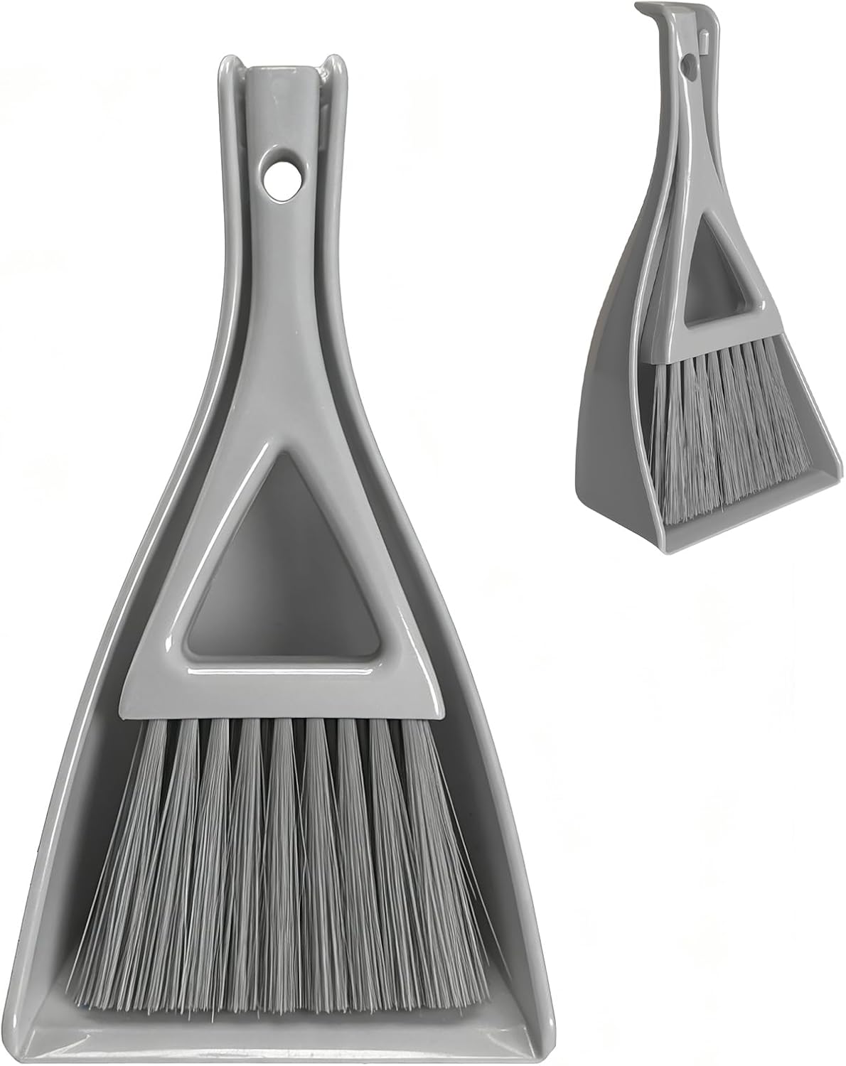Dust Pan Broom Brush Dustpan -Mini Broom and Dustpan Combo Set, Handheld Sweeper Cleaning for Tables, Keyboards, Guinea Pig Cage, and Cat Litter, etc. (White)