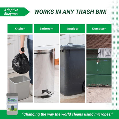ACT Trash Deodorizer and Cleaner | Eliminates Odors Controls Garbage Sludge | for Garage and Outdoor Bins | Dry Powder Eco-Friendly 2.5lb
