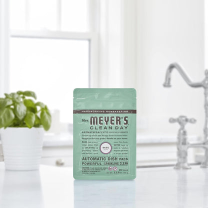 MRS. MEYER'S CLEAN DAY Automatic Dishwasher Pods, Lemon Verbena, 20 Count