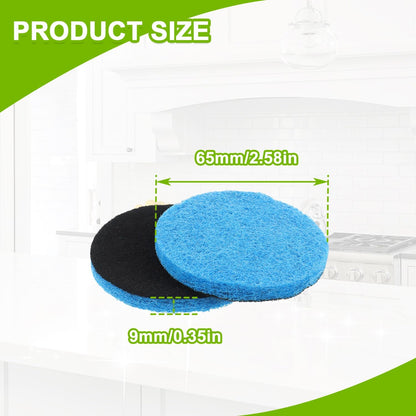 16pcs Kitchen Pads Power Scrubber Pads Set Electric Scrubber Replacement Scouring Pads fit for Dremel Versa Scouring Pads,Green